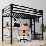 SHA CERLIN Junior Loft Bed Twin Size, Heavy Duty Twin Bed Frame - Image 2
